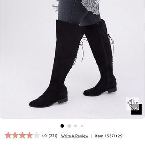 Black Size 9 Wide-Width Over the Knee Torrid Boots